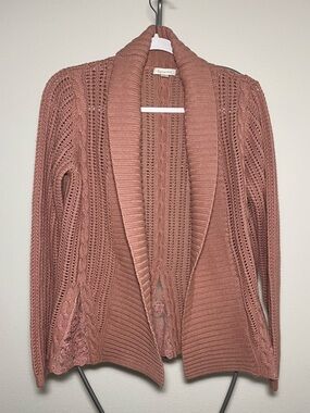 Garnet Hill Cable & Lace Cardigan